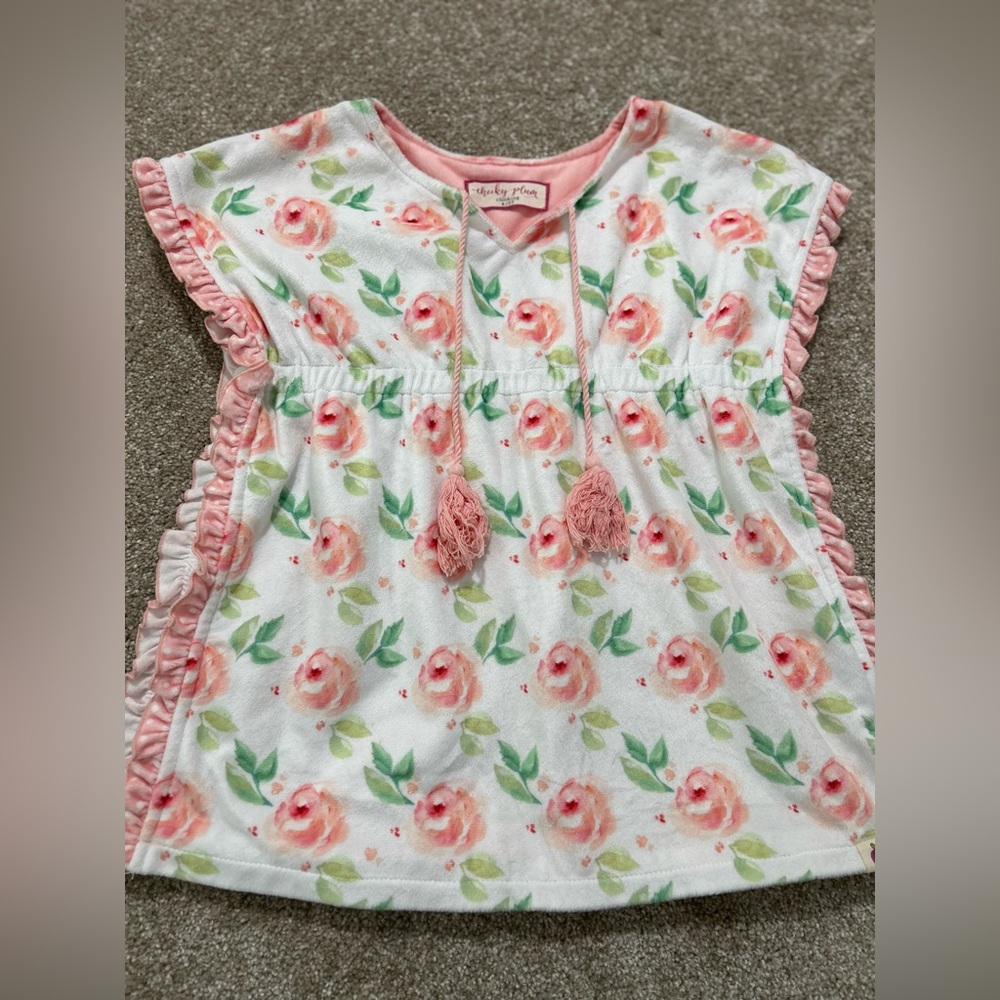 Cheeky Plum 4/5  Floral bathing suit cover-up‎